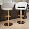 Flash Furniture 2PK White Vinyl Adjustable Height Barstool 2-CH-122070-WH-G-GG - alternate 1